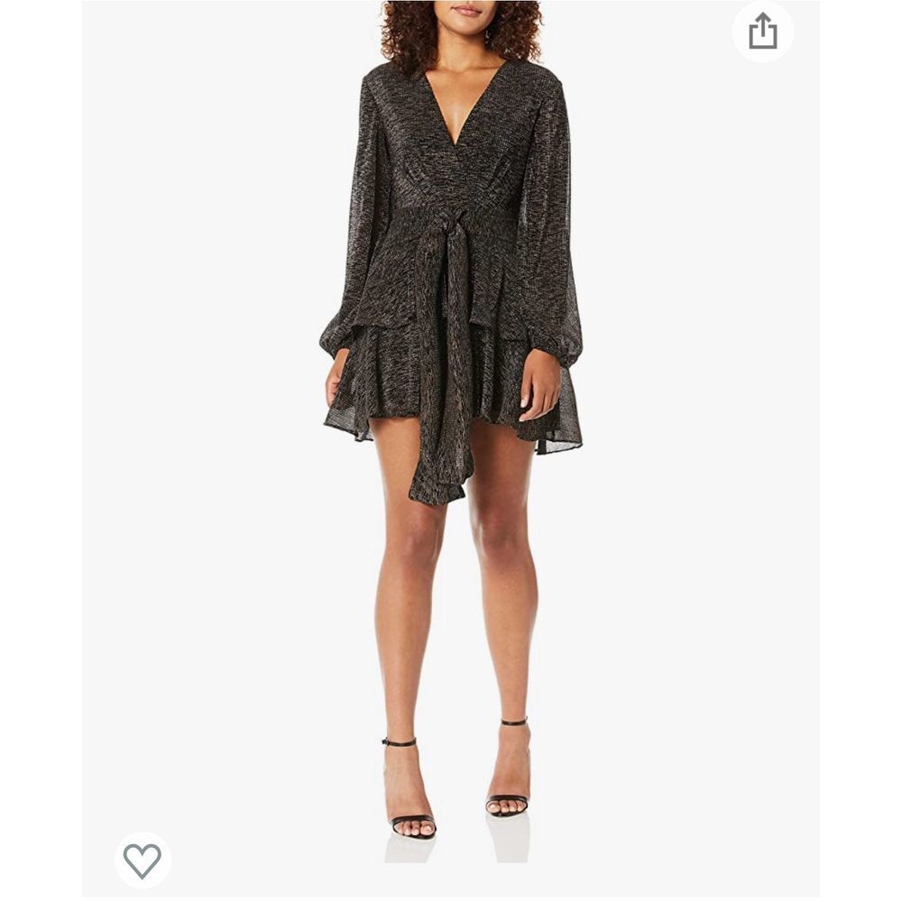 C/Meo Collective Women's Like Gold Shimmering‎ Longsleeve Dress